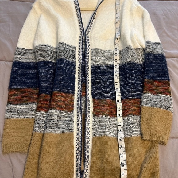 Fate Siena Hooded Color Block Cardigan - Medium - Picture 3 of 4